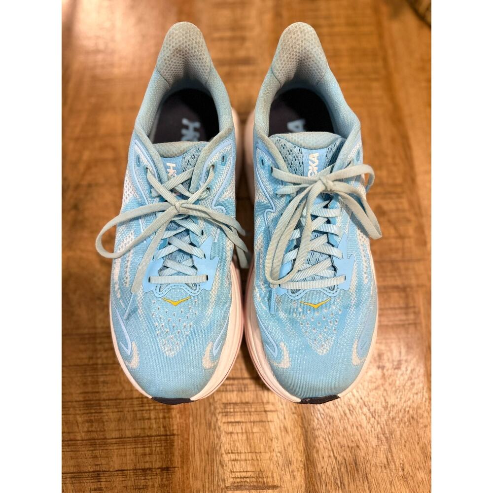 Hoka Clifton 10 Running Shoes Women's 8B Light Blue Mesh Sneakers 1162031 SBLF - Picture 2 of 9